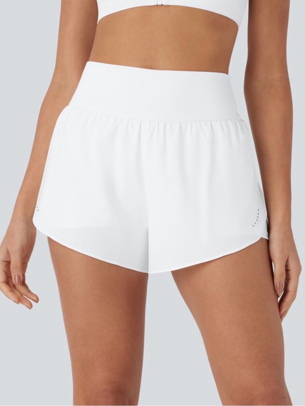 HALARA White Athletic Women’s Shorts